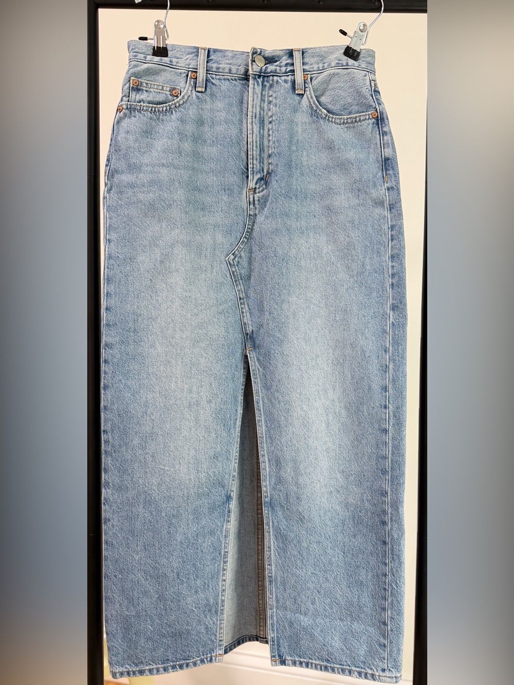Aritzia Denim Forum ’90s Vintage Maxi Denim Skirt | 26 | 7 Yrs Bleu Taboo NWT